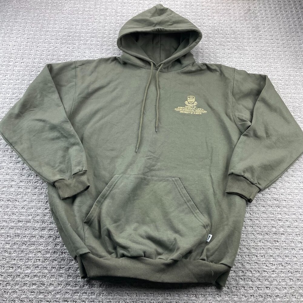 University of Alberta Faculty of Agriculture Hoodie Sweater Size Large L Green